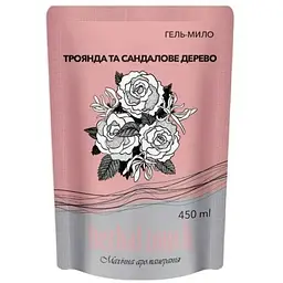 Гель-мило HERBAL TOUCH 450мл дой-пак Троянда та Сандалове дерево
