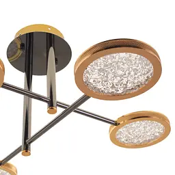 Люстра Brille світлодіодна 32W NW BK+GD (BL-668S/4) - мініатюра 6
