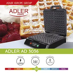 Вафельниця Adler AD 3036 1500 Вт - мініатюра 6