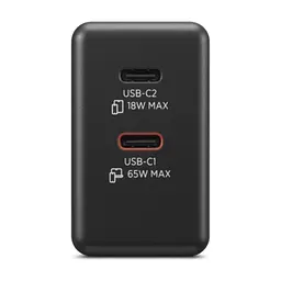 Блок питания для ноутбука Lenovo Dual USB-C 65W GaN Charger (40AW065BEU) - миниатюра 8