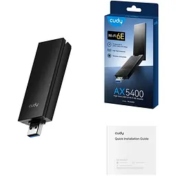 Адаптер WiFi Cudy WU5400, AX5400 Tri-Band Wi-Fi 6 / 6E USB 3.0 Adapter, 802.11ax/ac/a/b/g/n, 2402Mbp - мініатюра 5