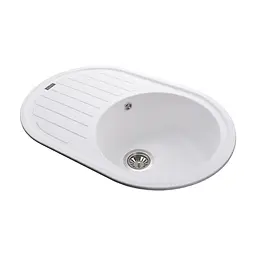 Гранітна мийка Globus Lux Ohara білий 770x500мм-А0007 000022440, Білий - мініатюра 4
