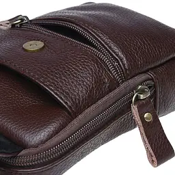Чоловіча сумка через плече Keizer K11024-brown 17х11х6 см Коричневий - мініатюра 4