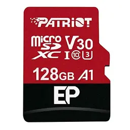 Карта пам'яті Patriot 128GB microSDXC class 10 UHS-I/U3 EP A1 (PEF128GEP31MCX)