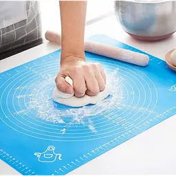 Килимок силіконовий Kamille для розкачування тіста 50*39 см Синій - мініатюра 2