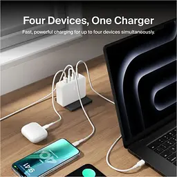 Мережевий зарядний пристрій Belkin Boost Up Charge Pro GaN 4-Ports Charger 140W White (WCH014BTWH) [158904] - мініатюра 5