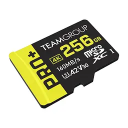 Карта пам'яті Team 256GB microSDXC class 10 UHS-I U3 V30 A1 Pro+ (TPPMSDX256GIA2V3003)