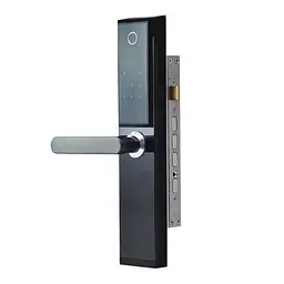 Замок біометричний автономний Trinix TRL-5104BTF Silver Left з Bluetooth, зчитувачем відбитків пальців і карт Mifare (65-00044) - мініатюра 2