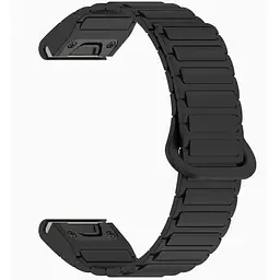 Ремінець DK CDK для Garmin Fenix ​​8 51mm Silicone Shaped Magnetic Band 2 шт. (019625) (black) - мініатюра 2