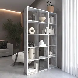 Книжкова полиця стелаж Vays M-2 на 15 комірок ЛДСП 108x29x178 см для дому офісу дитячої або вітальні - мініатюра 3