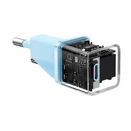 Зарядний пристрій Baseus GaN 5 Fast Charger (mini) 20 W (CCGN050103) 1 Type-C блакитне - мініатюра 4