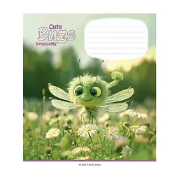 Зошит Школярик Cute bugs 12 аркушів клітинка (012-3462K), в асортименті - мініатюра 2
