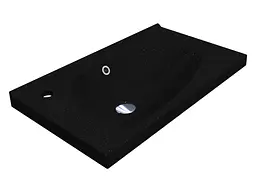 Умивальник Miraggio Titania mirastone black Чорний матовий 0000445