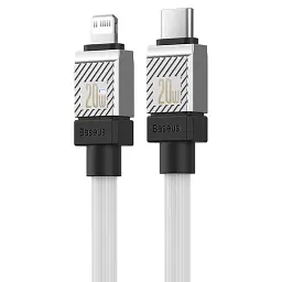 Кабель Baseus CoolPlay Series Fast Charging Cable Type-C to Lightning 20W 2m CAKW000102 White - мініатюра 2