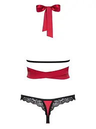Комплект білизни Obsessive Sensuelia S/M червоний - мініатюра 6