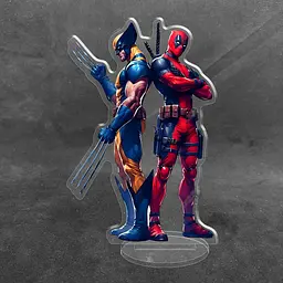 Акрилова колекційна фігурка Marvel Дедпул і Росомаха 15 см - мініатюра 2