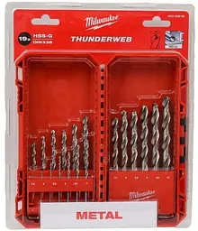 Набір свердел по металу HSS-G THUNDERWEB 1-10мм кейс 19шт Milwaukee hoz0013207