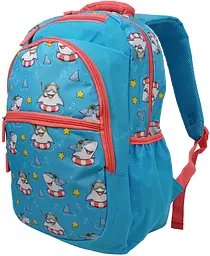 Рюкзак шкільний Riciclo Schulrucksack 19 л 41x30x13 см поліестер блакитний (акули) - мініатюра 1