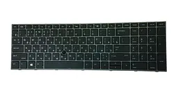 Клавіатура для ноутбука HP Zbook (15U G5) Black з підсвічуванням (Light) (Silver Frame) - мініатюра 2