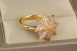 Кільце Xuping Jewelry парасолька обертається 2 см р 18 золотисте - мініатюра 2