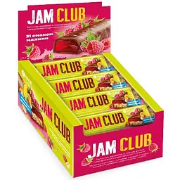 Батончики Monsters Jam Club Желе з мюслі та малиною 24 шт. x 40 г