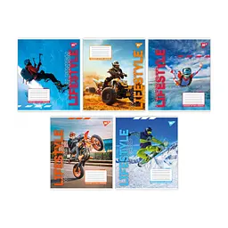 Зошит Yes Lifestyle 96 аркушів лінія (767176), в асортименті