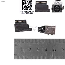 Роз'єм живлення для Dell G3 3379 3579 P75F 3779 P35E, (7.4*5.0+pin, 0F5MY1, CAL53, DC301011X00, з дротом/кабелем 40мм)