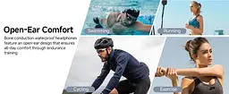 Кісткові навушники ESON X37 для плавання та спорту з 32 ГБ пам'яті, водонепроникні навушники з кістковою провідністю, до 35 годин роботи Чорний - мініатюра 12
