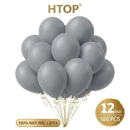Надувні повітряні кулі HTOP 100 шт Party Balloons 30 см Товари для оформлення Дня народження Святкова атрибутика Темно Сірий