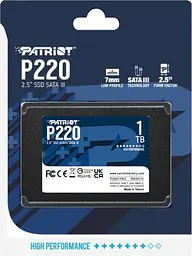 Накопичувач SSD Patriot P220 2.5" SATAIII TLC 1TB (P220S1TB25) - мініатюра 4