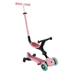 Самокат Globber Go Up Active Lights 360 колеса світяться до 20/50кг від 1 року пастельно-рожевий (749-310) - мініатюра 5