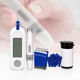 Вимірювач рівня глюкози в крові AND1508 / Цифровий глюкометр LCD / Апарат для вимірювання цукру HH-XT520 + 50 тестів - мініатюра 3