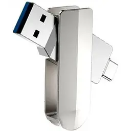 Флеш-накопичувач USB-A/C Hoco UD10 Wise Type-C USB flash drive 32Gb сріблястий