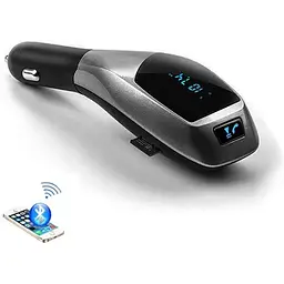 Автомобільний ФМ блютуз модулятор для автомагнітоли в машину Х5 Usb Fm трансмітер для автомобіля - мініатюра 4