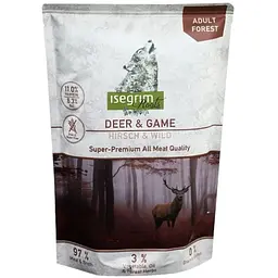 Уцінка. Набір вологого корму для дорослих собак Isegrim Adult Pouch Roots Multipack II Duoprotein: Лосось і форель, Качка з сердечками, Олень та дичина 2.46 кг (6 паучів по 410 г) - мініатюра 6