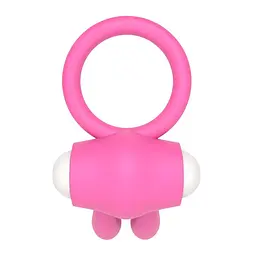 Вібруюче ерекційне кільце Lovetoy Power Clit Silicone Cockring, 7.5 см (рожевий) - мініатюра 4