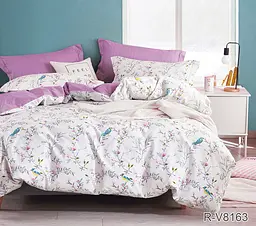 Комплект постільної білизни з компаньйоном (R-V8163) Євро TAG tekstil pbe0036864 - мініатюра 1