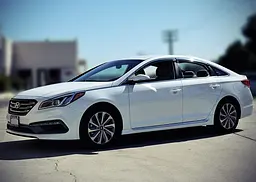 Дефлектори вікон вітровики для Hyundai Sonata 2015- З Молдингом Хром - мініатюра 2