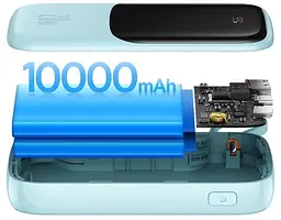 Портативна батарея Baseus Qpow Pro Digital Display Fast Charge Power Bank 10000 mAh 20W PPQD020003 Blue - мініатюра 3
