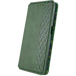 Шкіряний чохол-книжка GETMAN Cubic (PU) для Realme 11 4G Зелений - мініатюра 4