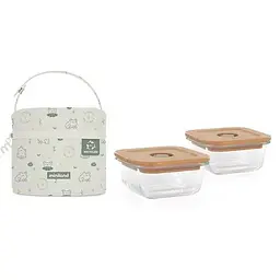 Термосумка з контейнерами Miniland pack-2-go ecoSquare Frog (89549)