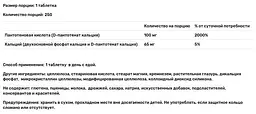 Пантотенова кислота Source Naturals Pantothenic Acid 100 мг 250 таблеток - мініатюра 3