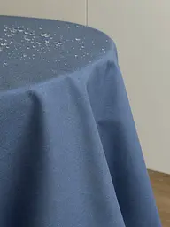Скатертина столова Ecotton DUCK 150х170 см водовідштовхувальна однотонна синього кольору (25340)