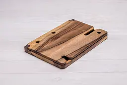Підставка з дерева для двох телефонів/годинників Apple ecoWalnut 300x231x210 мм - мініатюра 2