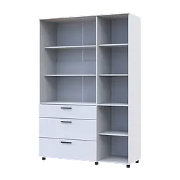 Шафа для одягу Doros Торн Білий 3 ДСП/3Ш (полиці) 135х51.6х200 (44900486) - мініатюра 4