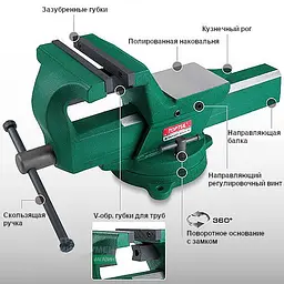 Лещата поворотні ковані 225мм 7" TOPTUL DJAD0107 - мініатюра 3