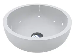 Умивальник Miraggio MARK 375 (0002677) Miramarble, Глянцевий, Накладний, Білий