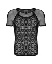 Чоловічі напівпрозорі футболки з орнаментом Obsessive T102 T-shirt чорна S/M/L - мініатюра 6