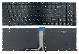 Клавіатура MSI GT62 GT72 GE62 GE72 GS60 GS70 GL62 GL72 GP62 GP72 CX62 WS60 чорна без рамки Прямий Enter підсвітка WHITE Original PRC (V143422AK)