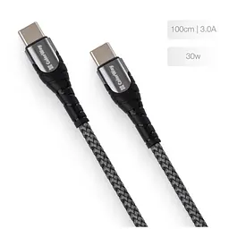 Дата кабель USB-C to USB-C 2.0m PD Fast Charging 65W 3A grey ColorWay (CW-CBPDCC039-GR) - мініатюра 2
